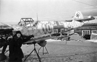 «Мессершмитт» Bf 109G-2 командира 9-й эскадрильи 5-й истребительной эскадры капитана Ганса-Германна Шмидта, сбитого над полуостровом Рыбачий 11 января 1944 г.
