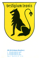KG26.png (108.68 КБ) 1199444 просмотра Karl Ries jr. «Markierungen und Tarnanstriche der Luftwaffe im 2. Weltkrieg».<br />Перевод с немецкого примечаний под рисунком:<br />KG26 («Эскадра львов»)<br />Щит эмблемы I группы: белый;<br />Щит эмблемы II группы: красный;<br />Щит эмблемы III группы: жёлтый.