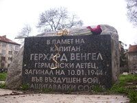 Hauptmann Gerhard Wengel Gruppenkommandeur of I./JG 5 „Eismeer“ memorial slab in Sofia